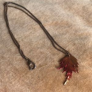Interesting ,vintage leaf necklace